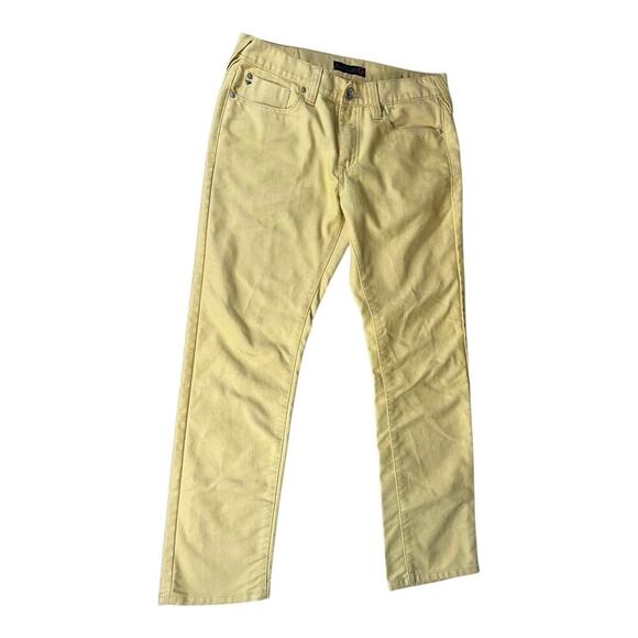 Vintage G by Guess Yellow Korbin Slim Fit Limonchelli Jeans 90s' Size US 31 Used - Picture 2 of 11